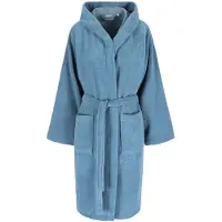 Casilin Teddy Badjas met Capuchon - Fleece en katoen - Maat XXL - Jeansblauw