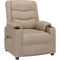 vidaXL Fauteuil verstelbaar kunstleer cappuccinokleurig