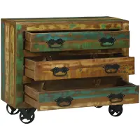 vidaXL Dressoir Bruin 80 x 30 x 65 cm Massief Gerecycleerd Hout