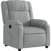 vidaXL Relaxfauteuil lichtgrijze stof