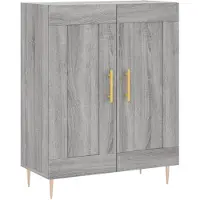vidaXL Hoge kast 69,5x34x180 cm bewerkt hout grijs sonoma eikenkleurig