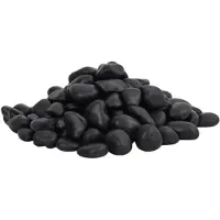 vidaXL Kiezelstenen gepolijst 2-5 cm 25 kg zwart