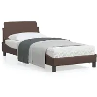 vidaXL Bedframe "Dover" kunstleer bruin 90x200 cm