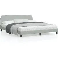 vidaXL Bedframe "Dover" 180x200 cm fluweel lichtgrijs