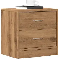 vidaXL Nachtkastje 40x30x40 cm bewerkt hout artisanaal eikenkleurig
