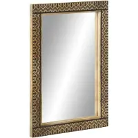 vidaXL Badkamerspiegel 50x70 cm massief mangohout en glas