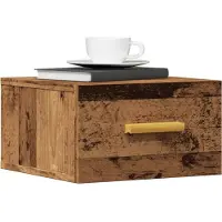 vidaXL Nachtkastjes 2 st wandgemonteerd 35x35x20 cm oud houtkleurig