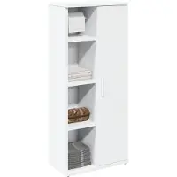 vidaXL Badkamerkast met rolhouder 39x22x90 cm wit