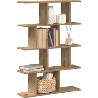 vidaXL Wandschap kubus 12 vakken bewerkt hout artisanaal eikenkleurig