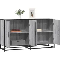 vidaXL Dressoir, grijs Sonoma, 134x35x76 cm, houtvezel
