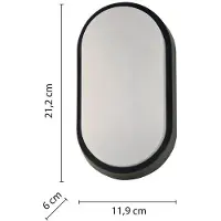 Velamp TARTARUGA-XL2: LED wandlamp, 14W, 1000 lumen. Wordt geleverd met 2 afdekkingen (wit en...)
