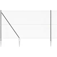vidaXL zeshoekig gaasgek met palen 25 x 1,6 m PVC-Coated Staal Grijs