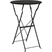 vidaXL Bistrotafel Antraciet Ø 50 x 71 cm Poedergecoat staal