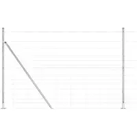 vidaXL Gelast Draadhek met Betonnen Basis 25 x 1,6 m Zilverkleurig