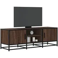vidaXL Tv-meubel 120x35x41 cm bewerkt hout metaal bruin eikenkleur