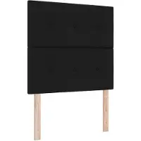vidaXL LED Hoofdbord met LED-stripverlichting Zwart 100 cm Stof