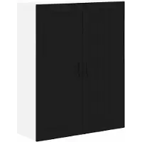 vidaXL Wandkast LUCCA Zwart 80 x 31 x 100 cm Bewerkt hout