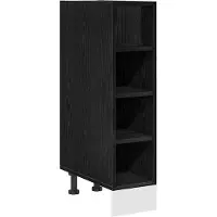 vidaXL Keuken Onderkast Zwart eiken 20 x 44,5 x 81,5 cm Bewerkt hout