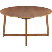 Beliani WAIPORI - Eettafel - Donkere houtkleur - 140 cm - MDF