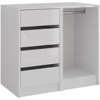 Vicco Dressoir Sherry Wit/wit hoogglans 80.2 x 76 cm 2 delen, Model 57717