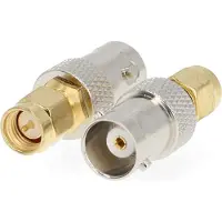 Nedis SMA-Adapter - SMA Male - BNC Female - Verguld - 50 Ohm - Recht - PVC - Goud - 2 Stuks - Doos