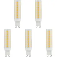 SPL G9 LED Lamp 6W Dimbaar - Warm Wit - 650lm - LED Buislamp T18 - Mat - 5 Stuks - 2700K - 230 Volt
