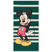 Disney Mickey Green badhanddoek, strandhanddoek 60x120cm