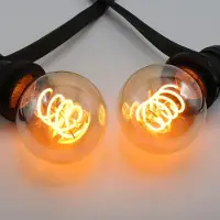 LumenXL Prikkabel set met 4 watt lampen met DNA spiraal en amber glas: optie dimbaar