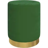 vidaXL Hocker met opbergruimte rond fluweel 31 x 37 cm groen
