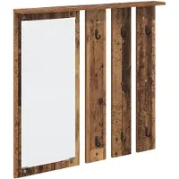 vidaXL Wandgemonteerde kapstok Muurmontage Oud hout 84 x 10 x 80 cm