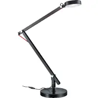 TRIO LED-bureaulamp AMSTERDAM, zwart, Werkkamer / Kantoor, metaal, Modern, LED bureaulamp
