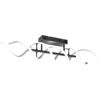 TRIO Design plafondlamp Sequence geborsteld metaal