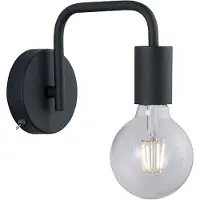 TRIO muur licht Diallo 15cm zwart