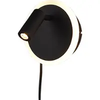 TRIO JORDAN - Wandlamp - Zwart mat - incl. 1x SMD 5 W -