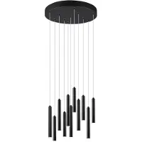 TRIO Leuchten Tubular - Hanglamp - Zwart - Dimbaar - In hoogte verstellbaar