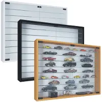 VCM MandosaXXL glazen vitrines wandmontage 2 glazen deuren wit.