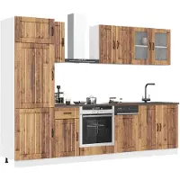 vidaXL 8-delige Keukenkastenset Kalmar bewerkt hout oud houtkleurig