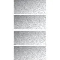 vidaXL Trap Tread 4 st 70 x 30 cm Zilver Aluminium Rechthoekig