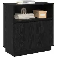 vidaXL LED-zijtafel, zwart, eikenlook, 71 x 34,5 x 75 cm