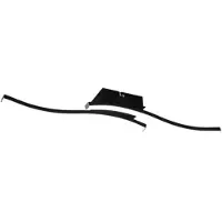 TRIO Led plafondlamp Route 2-lichts zwart 4000K