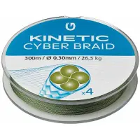 Kinetic Cyber 4 Gevlochten Vislijn 300 M Groen 0.300 mm