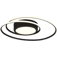 TRIO YAVA - Plafondlamp - Zwart mat - incl. 1x SMD 56W - Afstandsbediening - Geintegreerde dimmer - Traploos instelbare lichtkleur - Niet geschikt voor externe dimmer - Lichtbron niet vervangbaar