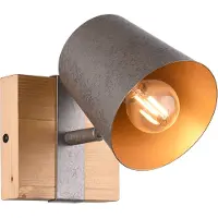 TRIO Spot Bell antiekgrijs met hout