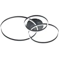 TRIO Plafonnière Winona 3-rings zwart