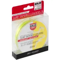 Kali Kunnan Solid Surf 15 M Taps Toelopende Onderlijn Transparant,Geel 0.200-0.570 mm