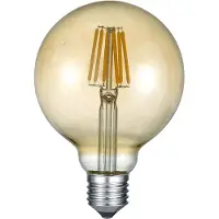TRIO GLOBE - Lichtbronnen - Amber - incl. 1x E27 8 W - Dimbaar met schakelaar