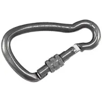 PLASTIMO Stainless Steel Asymmetric Carabiner Zilver 124 mm