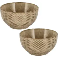 Discountershop Ramen Kom Set van 2 – Aardewerk Soepkommen Zonder Oor – Schalen – Kommen en Fruitschaal voor Soep, Noodles, Salade, Ontbijt en Snacks – Ø14 cm – Vaatwasser Veilig