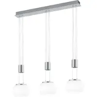 TRIO Design hanglamp Madison RVS - 3-lichts