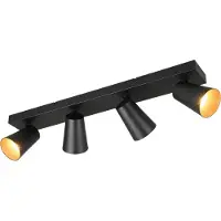TRIO SHARP - Spot - Zwart mat - excl. 4x GU10 4,9 W - Plafondbevestiging